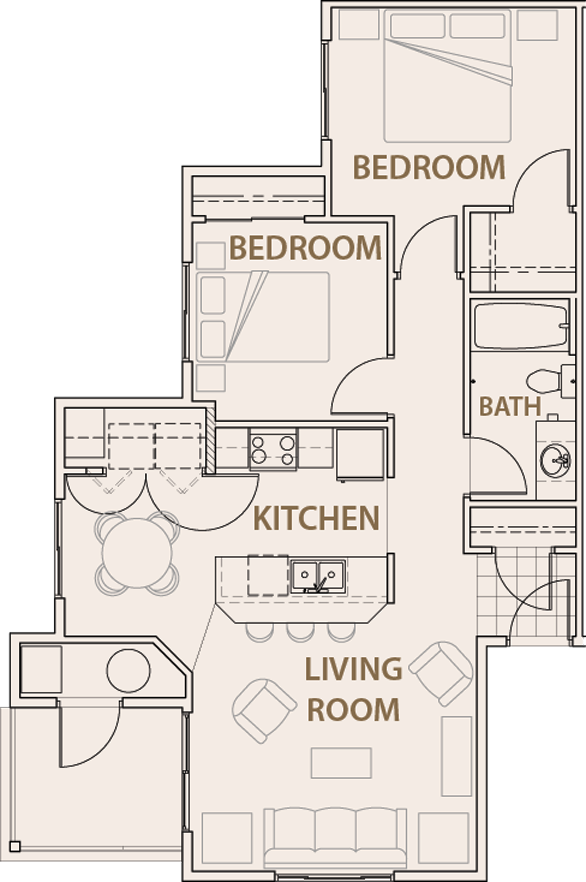 2x1 Colorado Springs, CO 80908 | Copper Range Apartments